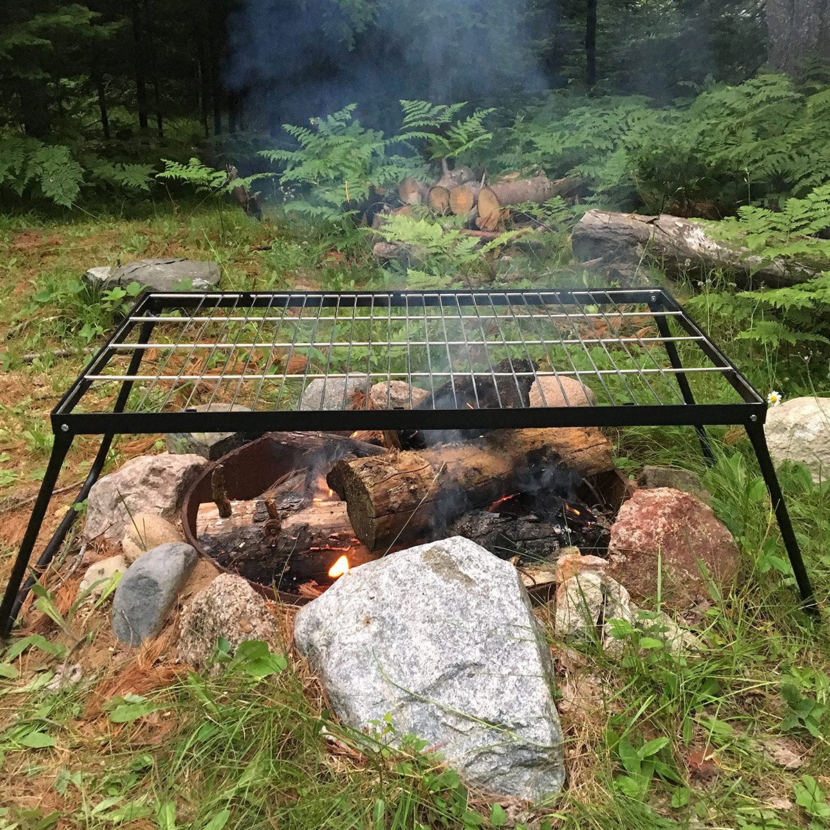 Large Group Camping Folding Grill, Rome Industries #137