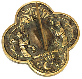 Solid Brass Angel Sundial, 9.75" dia Rome #2340