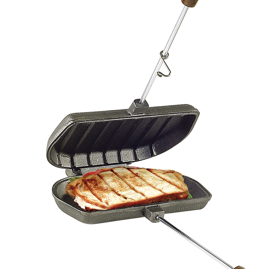 Panini Press open view with sandwich