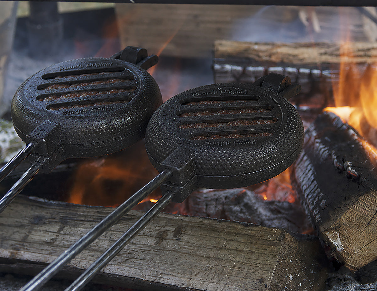 Wilderness Hamburger Griller - Cast Iron, Rome Industries #1505
