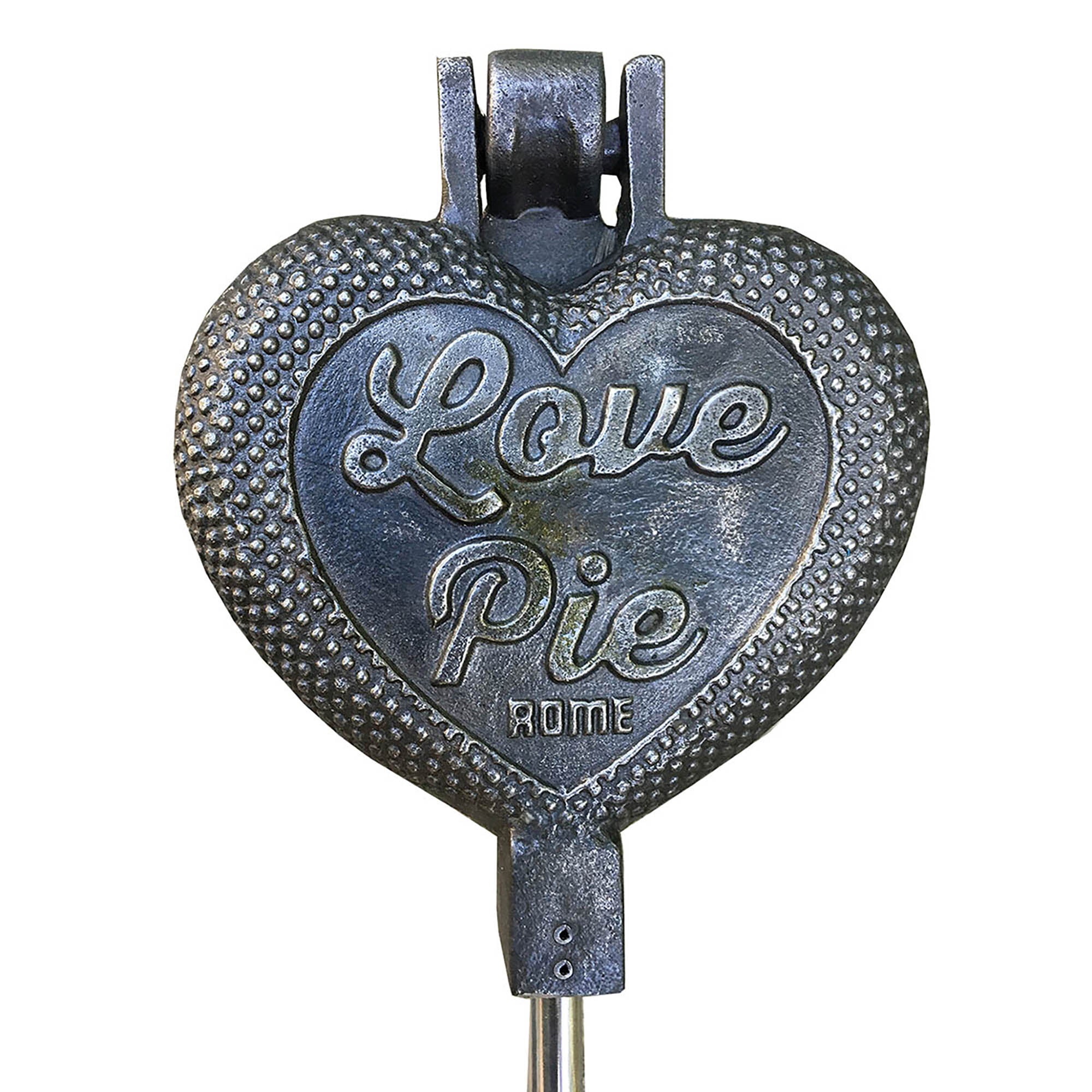 Love Pie Iron close up white background