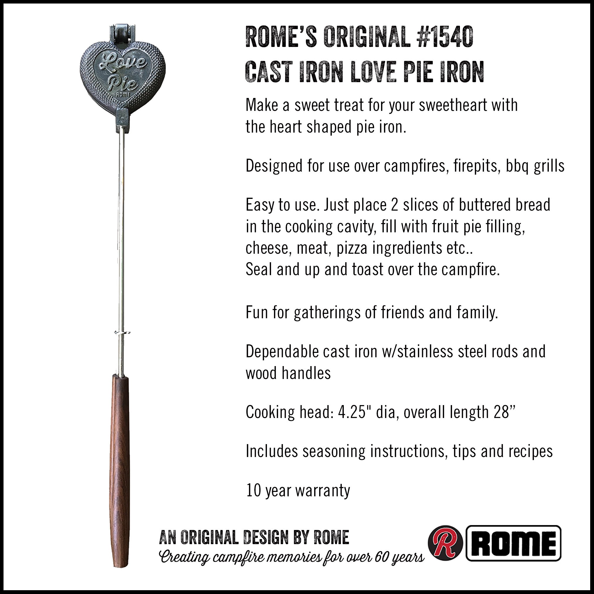 Love Pie Iron full view with text