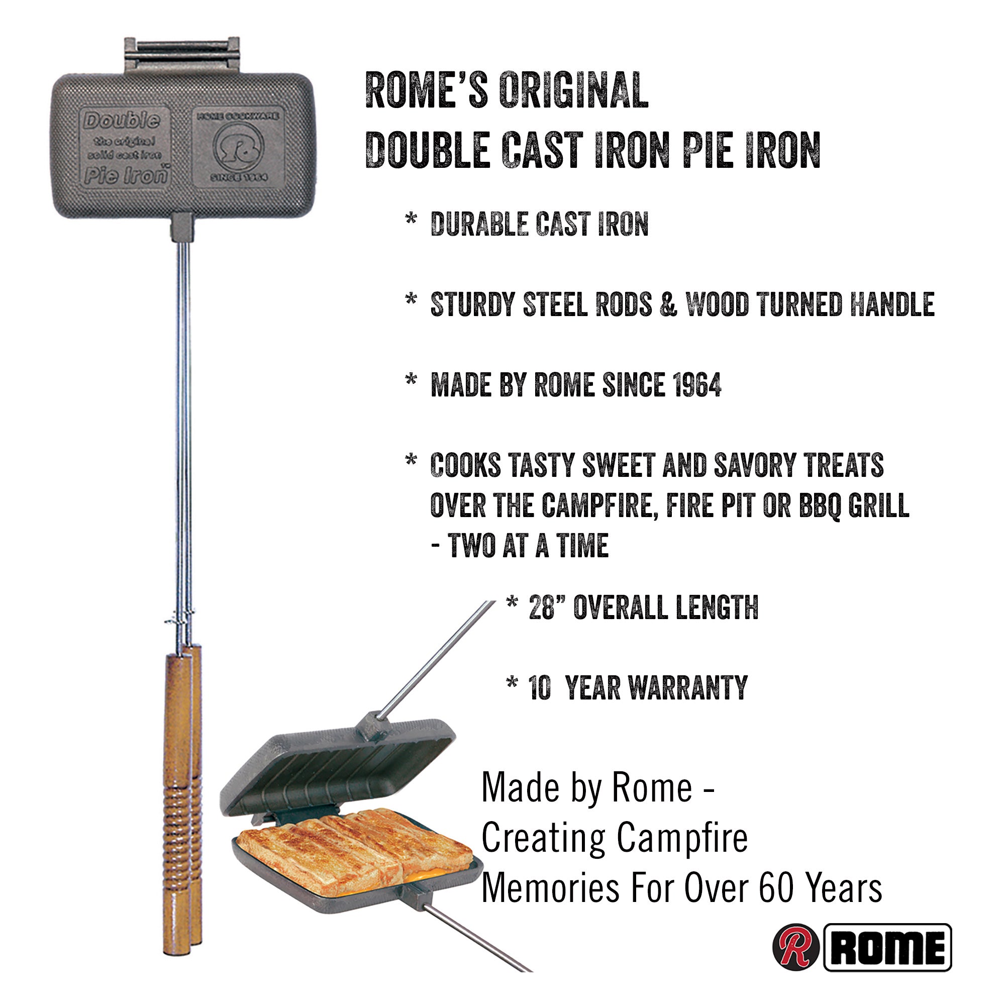 Double Pie Iron full view with text