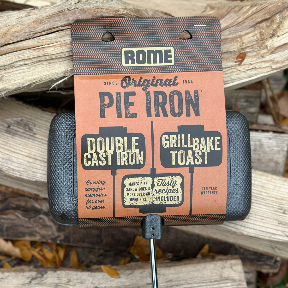 Double Pie Iron close up with packaging