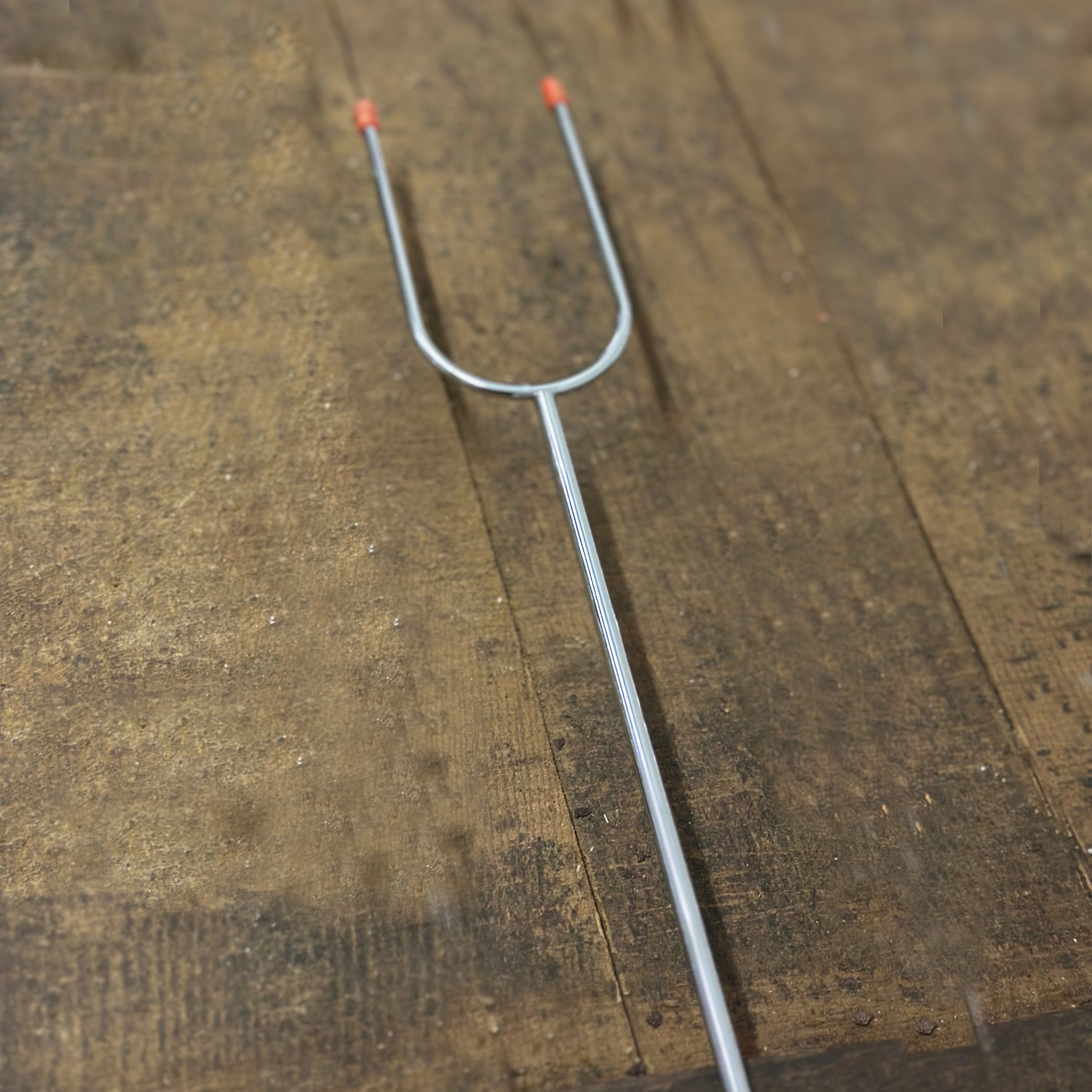 Hot Dog Roasting Fork tine close up