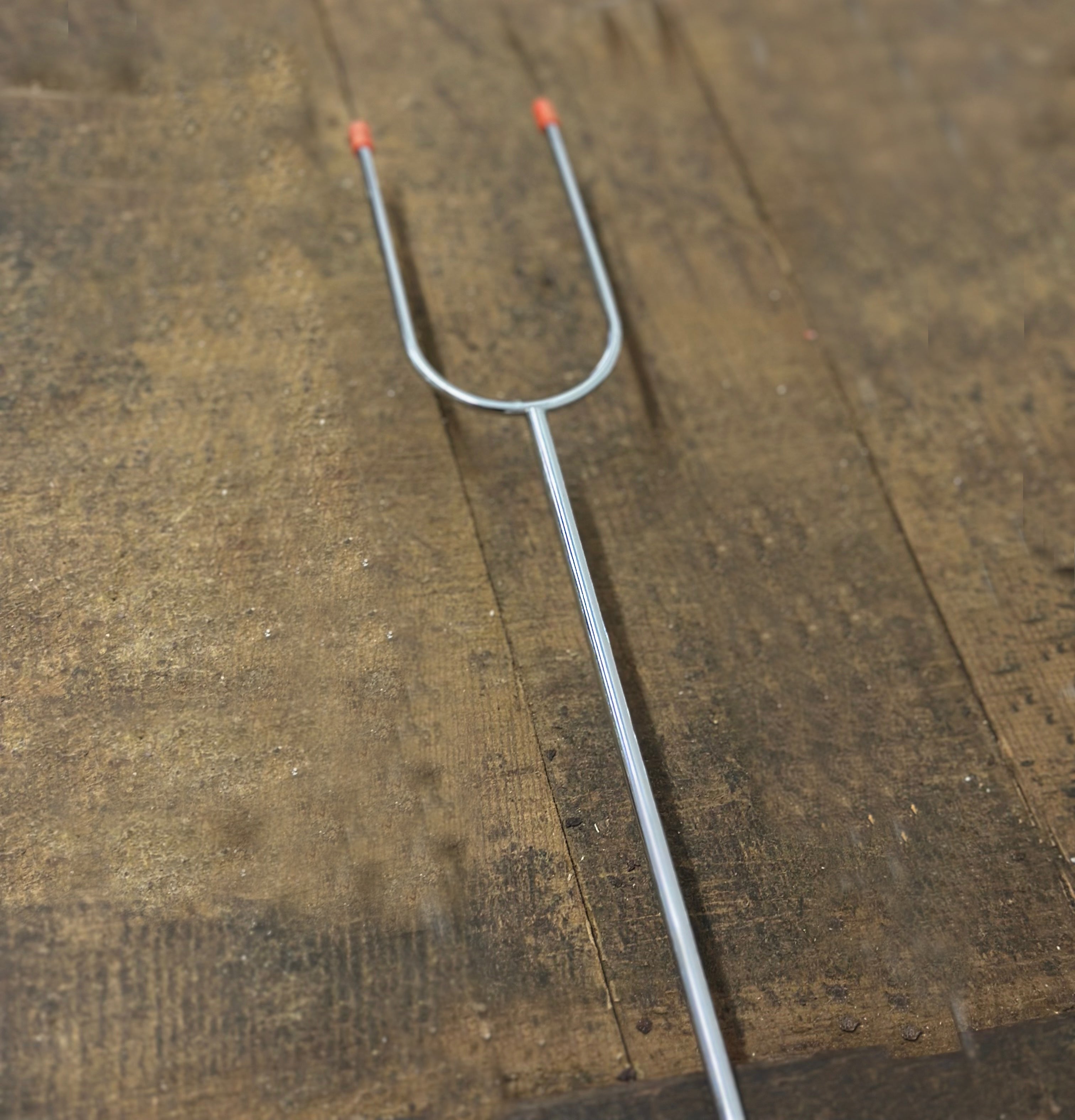Hot Dog Roasting Fork tine close up