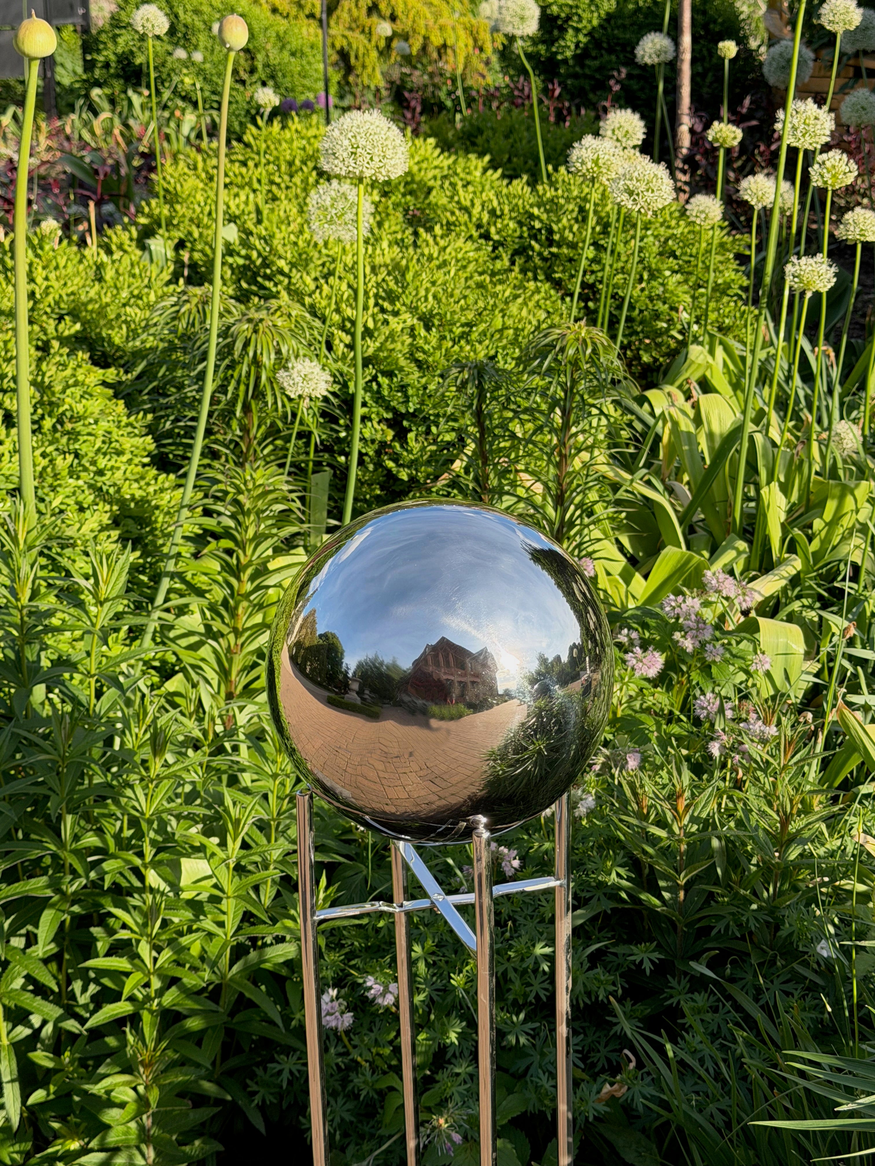 Stainless Steel Stand For Gazing Globes, Rome #B121