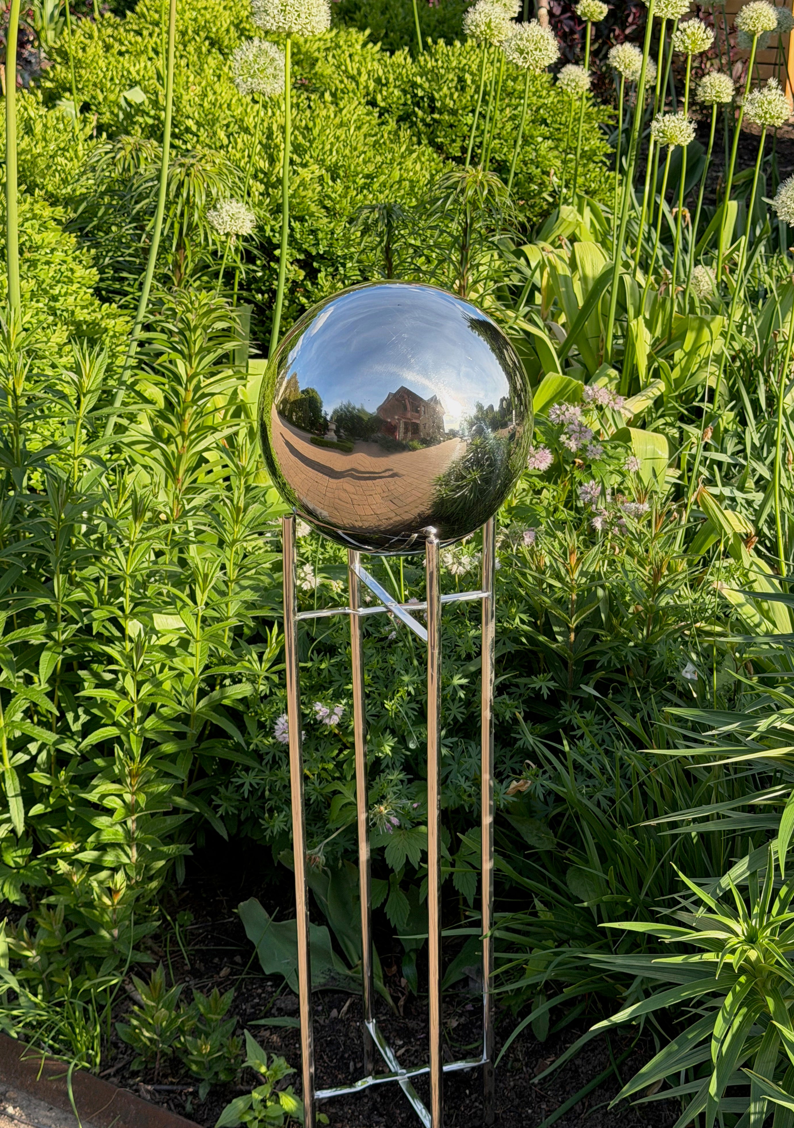 Stainless Steel Stand For Gazing Globes, Rome #B121