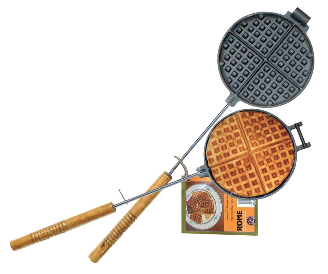 Chuckwagon Waffle Iron - Cast Iron, Rome Industries #1028