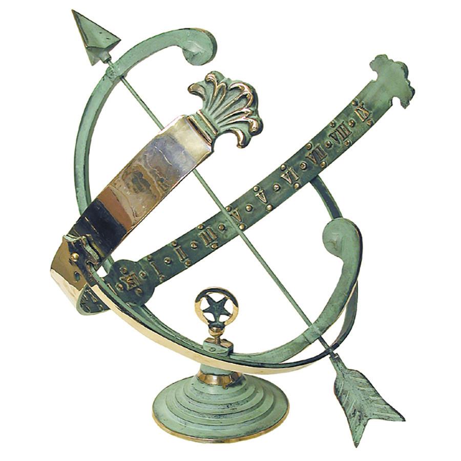 Large Brass Armillary Sundial, Rome #1336