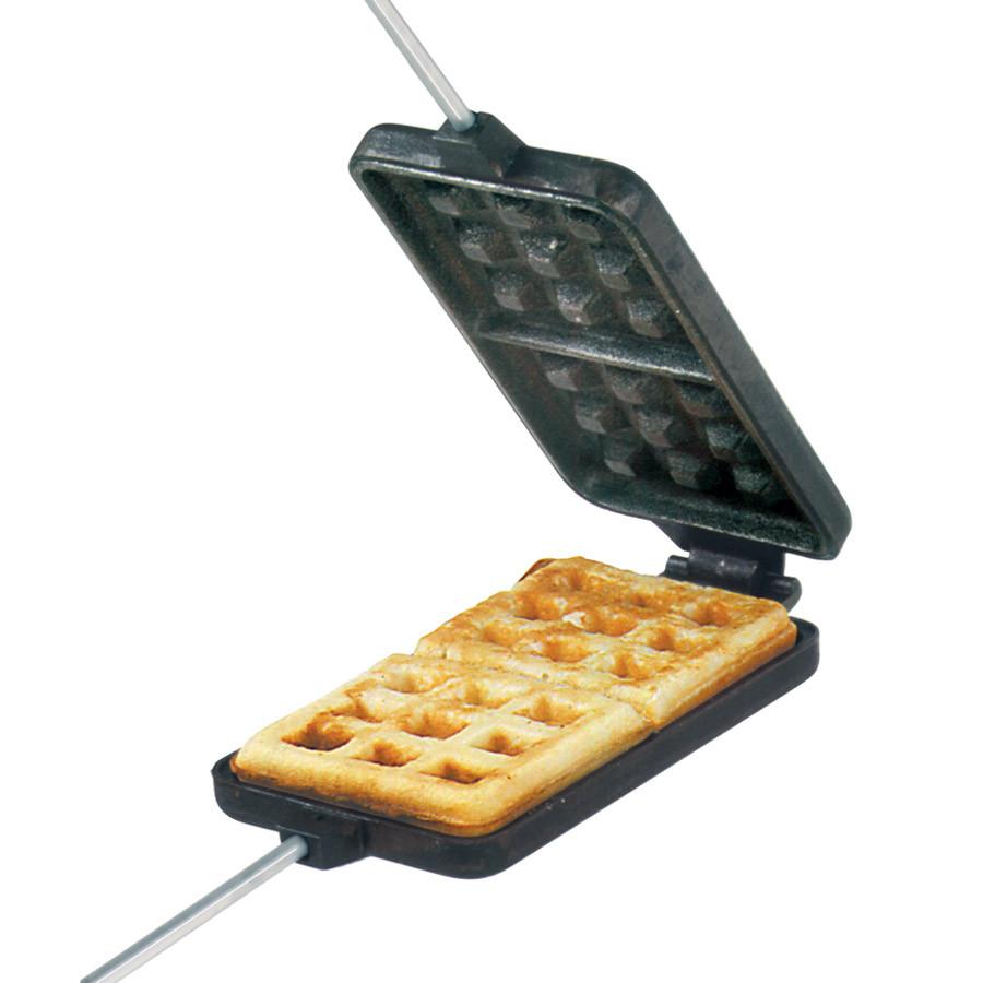 Waffle Iron With Long Rods and Handles - Cast Iron, Rome Industries #1405