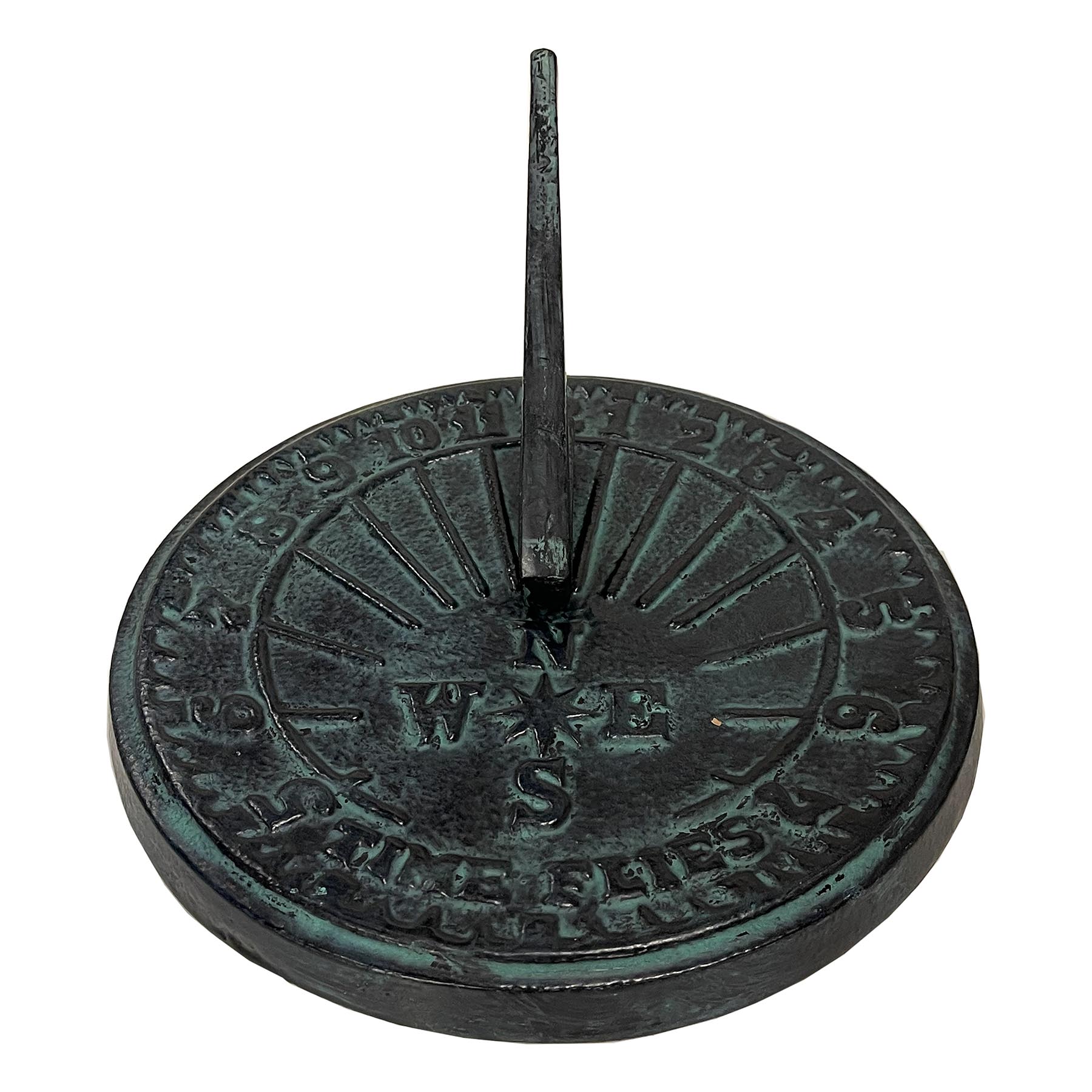 Cast Iron Numbers Sundial, 9 7/8" dia ROME #2520