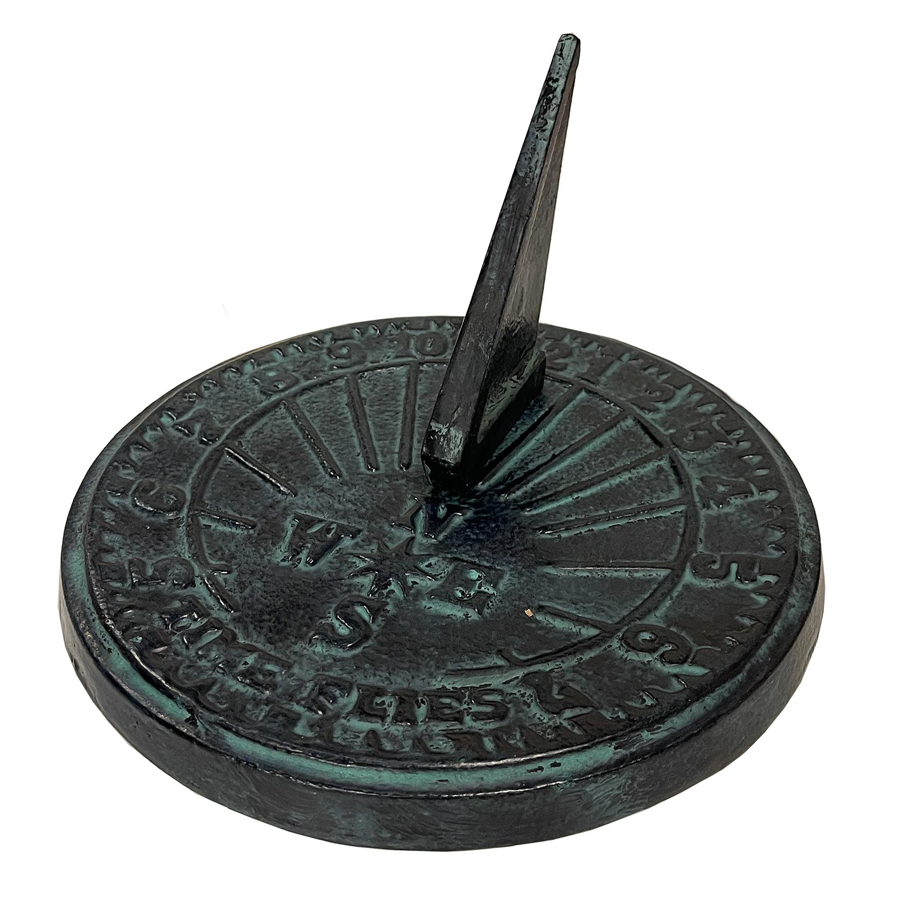 Cast Iron Numbers Sundial, 9 7/8" dia ROME #2520