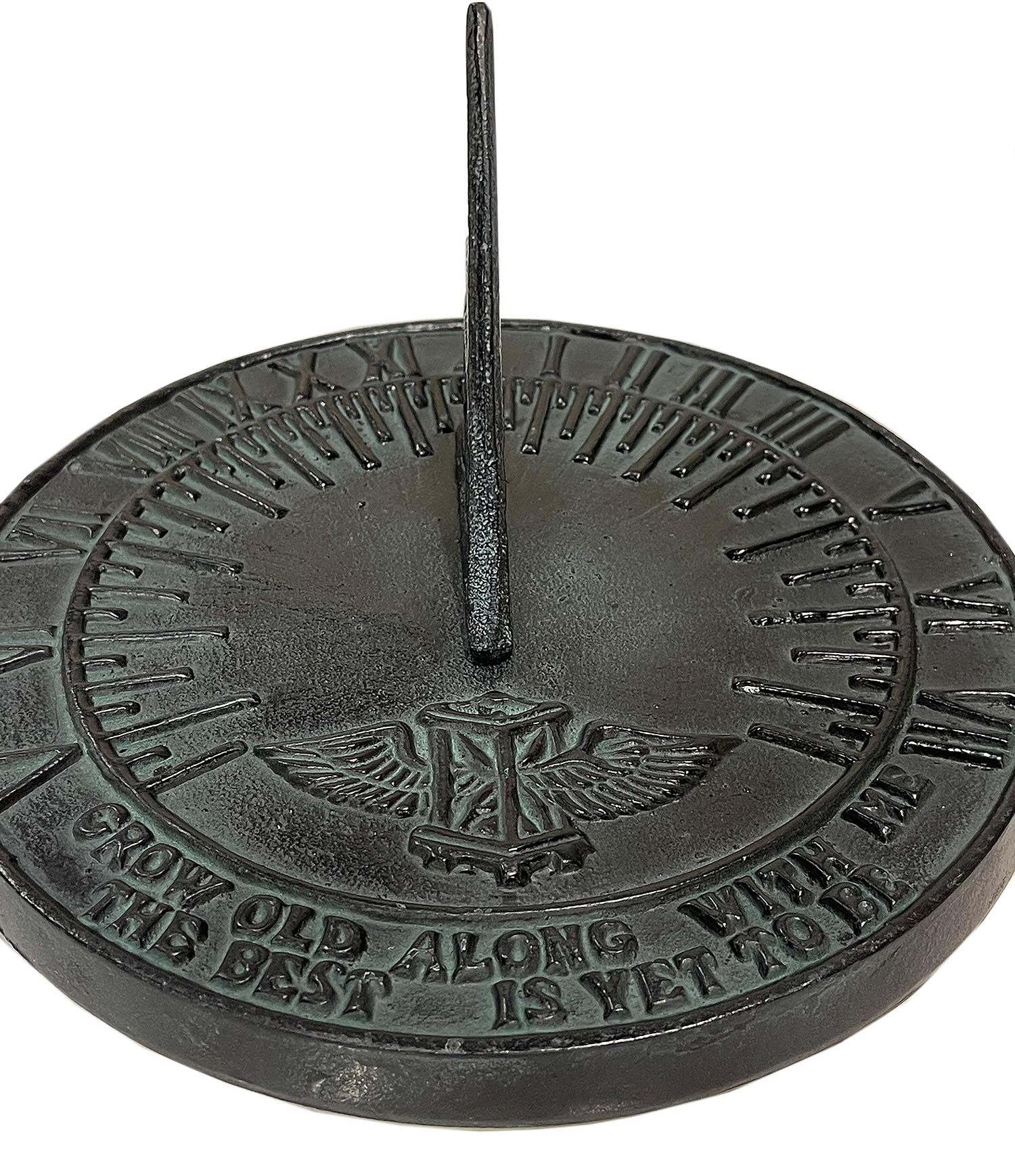 Cast Iron New Salem Sundial, 9 7/8" dia Rome #2560