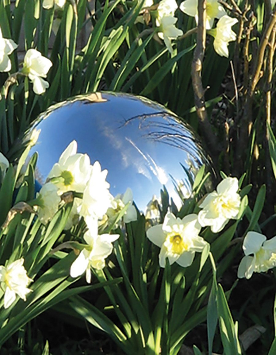 12" Diameter Silver Stainless Steel Globe, Rome #712-S