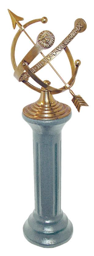 Cast Iron Sundial Pedestal, 20" ht Rome #B18