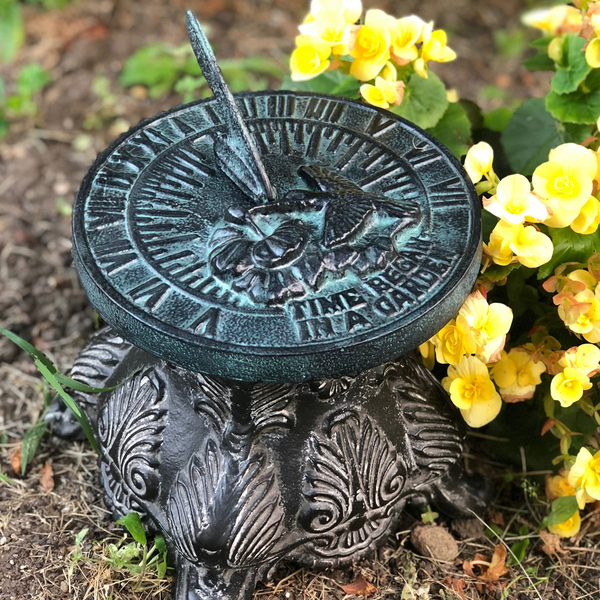 Cast Aluminum Plinth Sundial Base & Plant Stand, Rome #B33