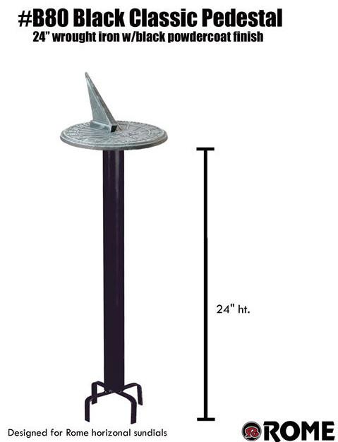 Black Classic Pedestal, 24" ht Rome #B80